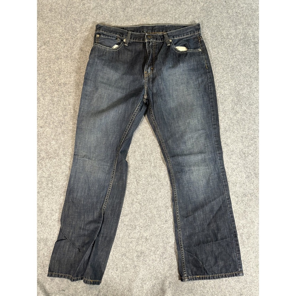 Levi's 514 Straight Fit Jeans 38x30 Dark Wash Blue Cotton Denim